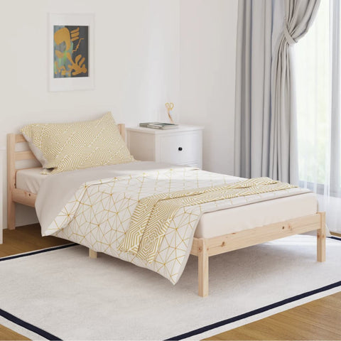 Bed Frame without Mattress Solid Wood Pine 100x200cm 810420