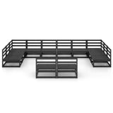 12 Piece Garden Lounge Set Solid Pinewood 3076183