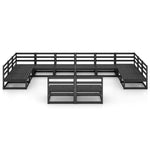 12 Piece Garden Lounge Set Solid Pinewood 3076183