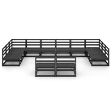 12 Piece Garden Lounge Set Solid Pinewood 3076183