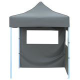 Professional Folding Party Tent with 2 Sidewalls 2x2 m Steel Anthracite 48884