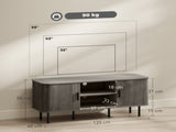 TV Stand Cabinet for TVs up to 55 Inches, TV Unit with Storage Shelves and Cupboard for Living Room, T3398P377900