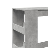 ZNTS Bar Table with Racks Concrete Grey 90x40x103.5 cm Engineered Wood 854376