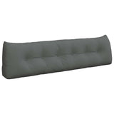 Back Pillow Dark Grey 180 x 24 x 50 cm Fabric 42014558