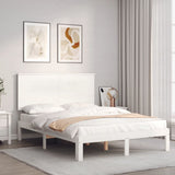 Bed Frame without Mattress White 120x200 cm Solid Wood Pine 3193657