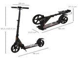 Kick Scooter, Folding 2 Wheel Scooter for 14 Teens Adults, with Dual Brake System, Dual Suspension, T3398P376753