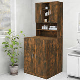 Washing Machine Cabinet Smoked Oak 70.5x25.5x90 cm 815945