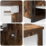 ZNTS 5-Piece Bathroom Furniture Set in Smoked Oak Engineered Wood 3328386