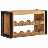 Wine Rack Brown 80 x 45 x 33 cm Solid Rough Mango Wood 4104757