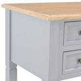 ZNTS Writing Desk Grey 109.5x45x77.5 cm Wood 280070