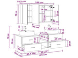 Bathroom Furniture Set 4 pcs Sonoma Oak 3406897
