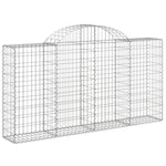 Arched Gabion Baskets 12 pcs 200x30x100/120 cm Galvanised Iron 3146120