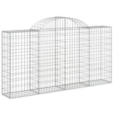 Arched Gabion Baskets 12 pcs 200x30x100/120 cm Galvanised Iron 3146120