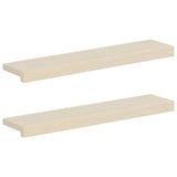 Window Sills 2 pcs White 80 x 20 x 2 cm Solid Oak Wood 42049897