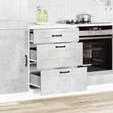 Kitchen Base Cabinet Kalmar Concrete Grey Engineered Wood 854283