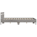 Bed Frame with LED without Mattress Grey Sonoma 140x200 cm 3207551