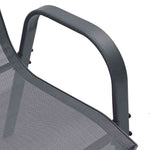 Stackable Garden Chairs 6 pcs Grey Textilene Fabric 318784