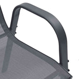318784 Stackable Garden Chairs 6 pcs Grey Textilene Fabric