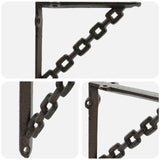 Wall Shelf Brackets 12 pcs Antique Brown 14.5 x 14.5 x 3 cm 42038925