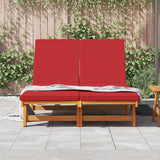 Sun Lounger Reclining Brown 125 x 200 x 84cm Solid Acacia wood 3325192