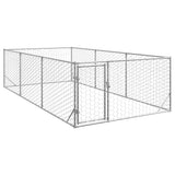 Outdoor Dog Kennel with Door 2x4x1 m Galvanised Steel 4105412