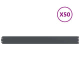 Lawn Edging 50 pcs 10 x 103 cm Cold-rolled steel Anthracite 860138