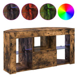 Corner LED TV Cabinet 100 x 40 x 50 cm Smoked Oak 889800