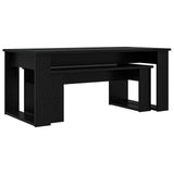 Coffee Table Set 2 pcs Black Oak Engineered Wood 8000133