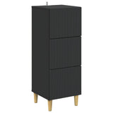 Drawer Cabinet Black 33 x 34.5 x 90 cm Engineered Wood 894616