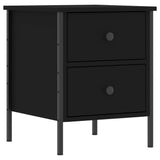 ZNTS Bedside Cabinet Black 40x42x50 cm Engineered Wood 825983