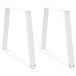 ZNTS Dining Table Legs V-Shape 2 pcs White 70x cm Steel 4012569