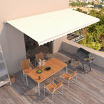 ZNTS Manual Retractable Awning 600x350 cm Cream 3069037