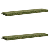 2-Piece Bench Cushions SOEST 2 pcs 100% Polyester Leaf Design 949995