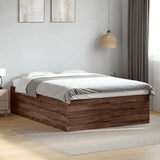 Bed Frame without Mattress Brown Oak 120x200 cm 3280936