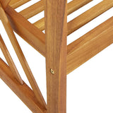Garden Chair Set of 2 Natural Wood Solid acacia wood Standard 310266