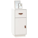 ZNTS Sideboard White 34x40x75 cm Solid Wood Pine 820123