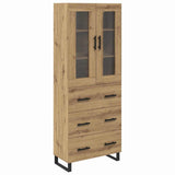 Highboard with Drawer 2 pcs Artisan Oak Engineered Wood 3415996
