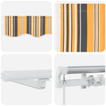 Retractable Awning with Manual 400 x 350 cm Multicolour 3330768