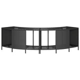 Storage Shelves for Hot Tub 2 pcs Black Poly Rattan 365620
