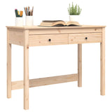 ZNTS Desk with Drawers 100x50x78 cm Solid Wood Pine 824643