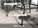 Four-Seater Steel Garden Table, with Parasol Hole - Brown/Black T3398P327926