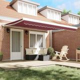 Automatic Retractable Awning Burgundy 400x300 cm 3215325
