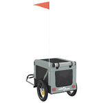 ZNTS Pet Bike Trailer Grey and Black Oxford Fabric&Iron 93909