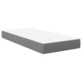 Bed Mattress with Mattress Light Grey 100 x 200 cm Fabric 42008271