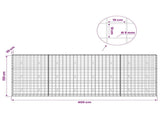 Gabion with 5 mm Wire and 10x10 cm Mesh 400x30x150 cm 3465146