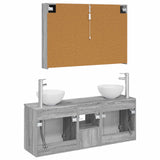 Bathroom Cabinet Set 4 pcs Grey Sonoma 103.5 x 15.5 x 70 cm 3406348