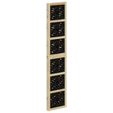 Room Divider 4 Panels Brown and Black Solid Wood Paulownia 358803