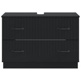 Bathroom Sink Cabinet HOORN Black 82 x 41x 56 cm 897236