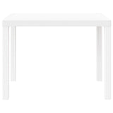 Garden Dining Table White 100 x 100 x 73 cm Poly Rattan 871682