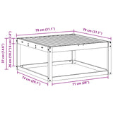 Outdoor Footstool Solid Acacia Wood White 79 x 79 x 37 cm 901530